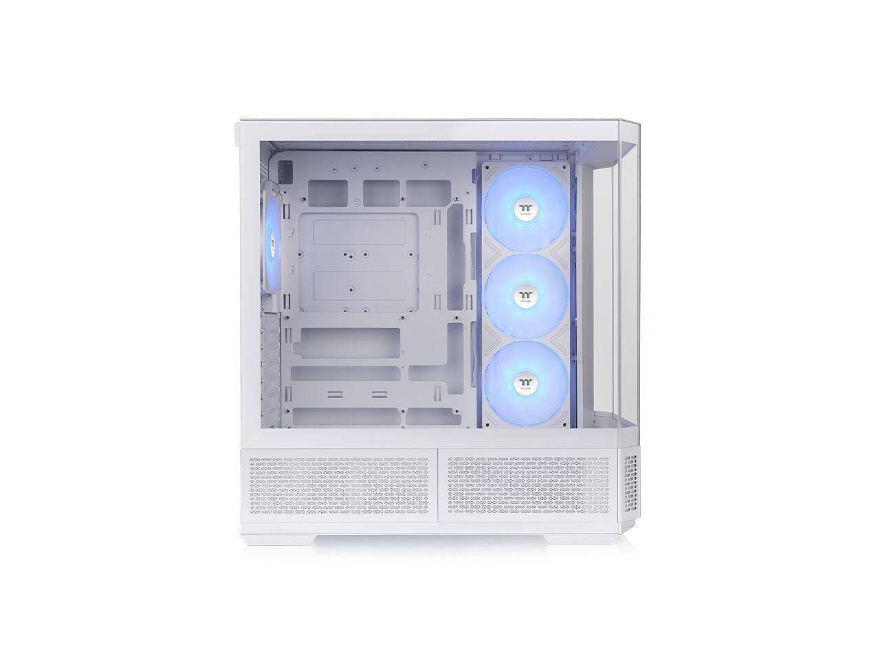 Alt View 1. Thermaltake - Thermaltake View 370 TG ARGB Mid Tower with ARGB Fans, 360mm Radiator Support, 420mm GPU Clearance - Snow.