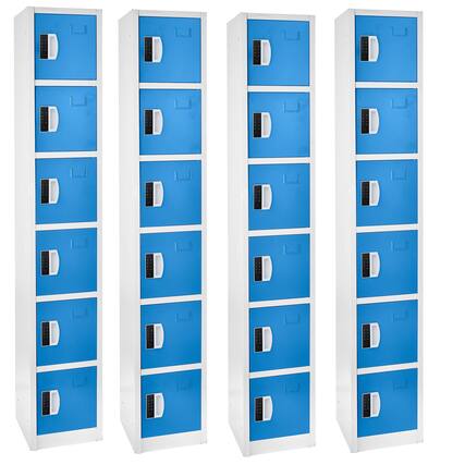 The text in the image is not clear enough to be accurately transcribed. However, based on the context of the image showing lockers, it is likely that the text is related to locker instructions or labels. If you can provide clearer text or context, I might be able to help further!