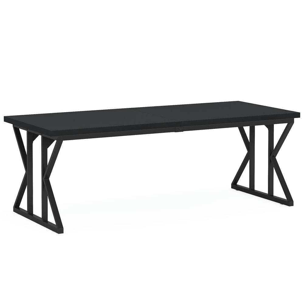 Kadyn - Study Writing Desk, Computer Desk,78.7" Executive Desk, Large Computer Desk Two Person Desk for Home Office - Black