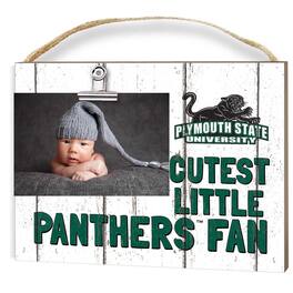 Jardine - Plymouth State Panthers 8" x 10" Cutest Little Fan Weathered Team Logo Clip Photo Frame - White
