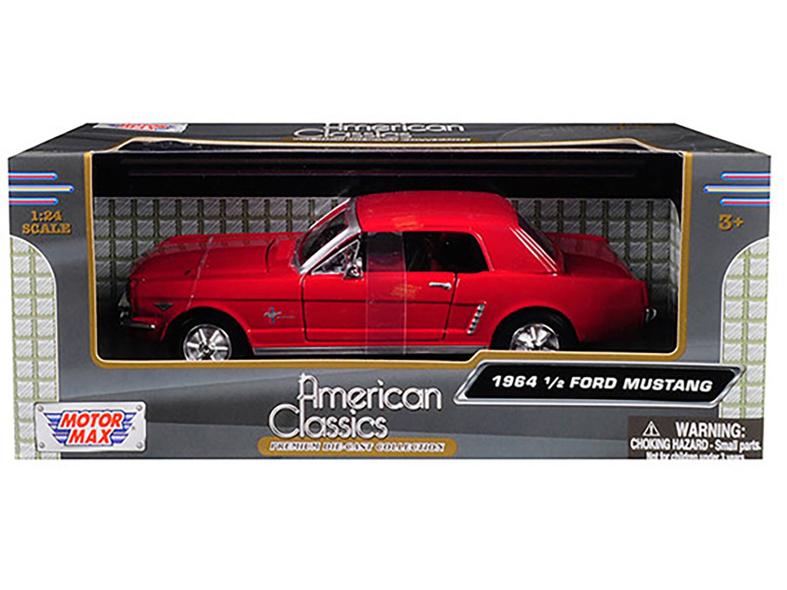 American Classics  
1:24 SCALE  
3+  
MOTOR MAX  
1964 1/2 FORD MUSTANG  
WARNING: CHOKING HAZARD - Small parts. Not for children under 3 years.