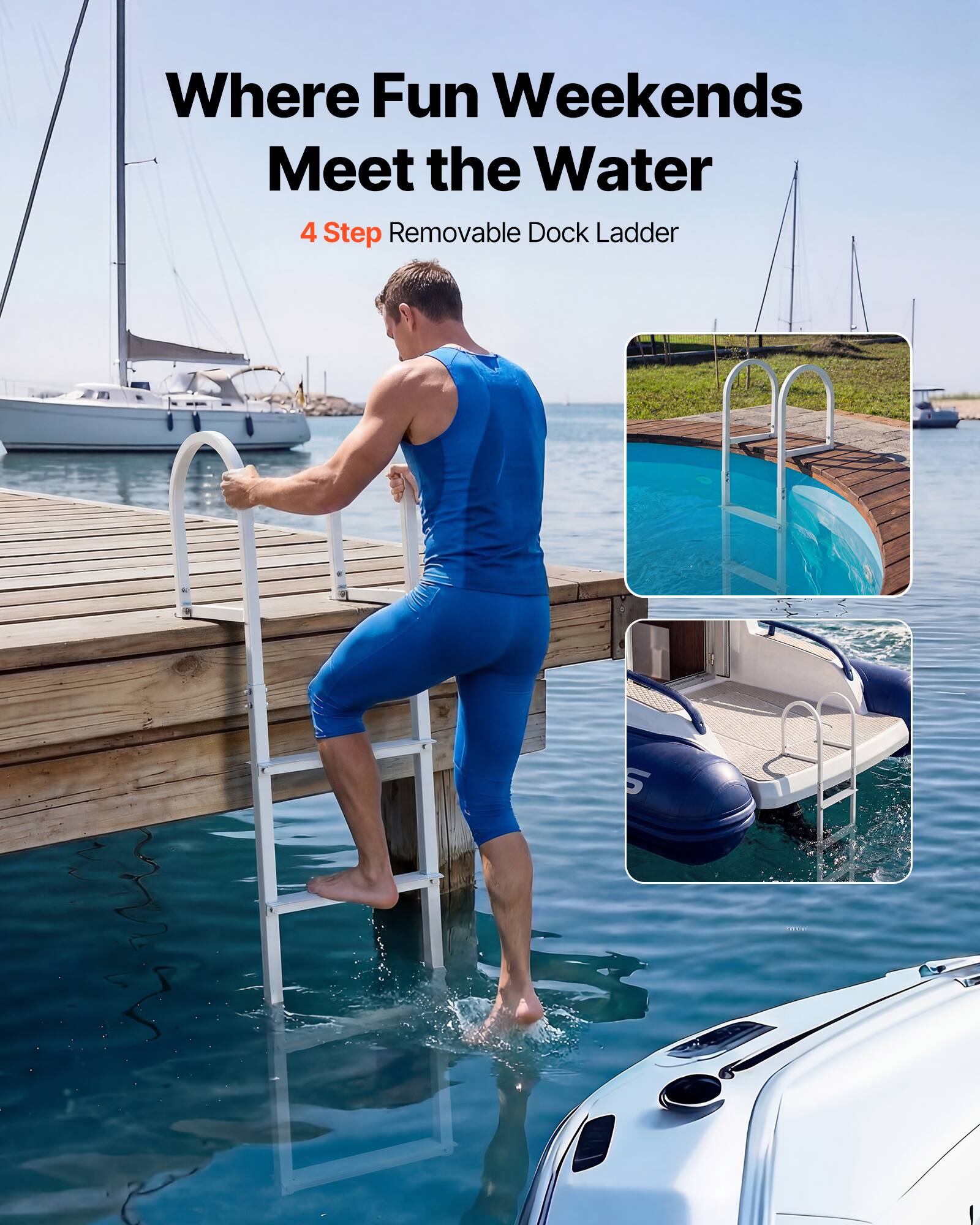 Where Fun Weekends Meet the Water  
4 Step Removable Dock Ladder