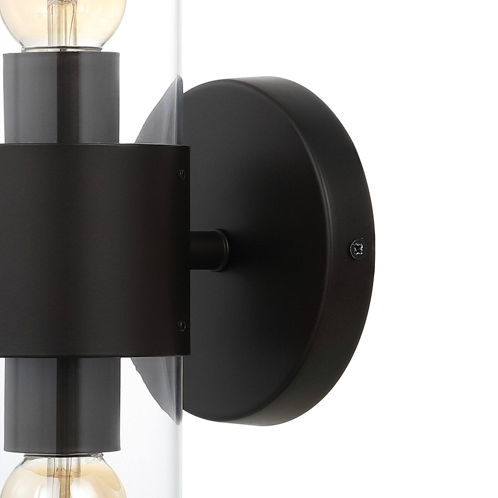 Alt View 5. Jonathan Y - Quinn 15.5" 2-Light Farmhouse Industrial Iron/Acrylic LED Sconce, Oil Rubbed Bronze/Clear - Oil Rubbed Bronze/Clear.