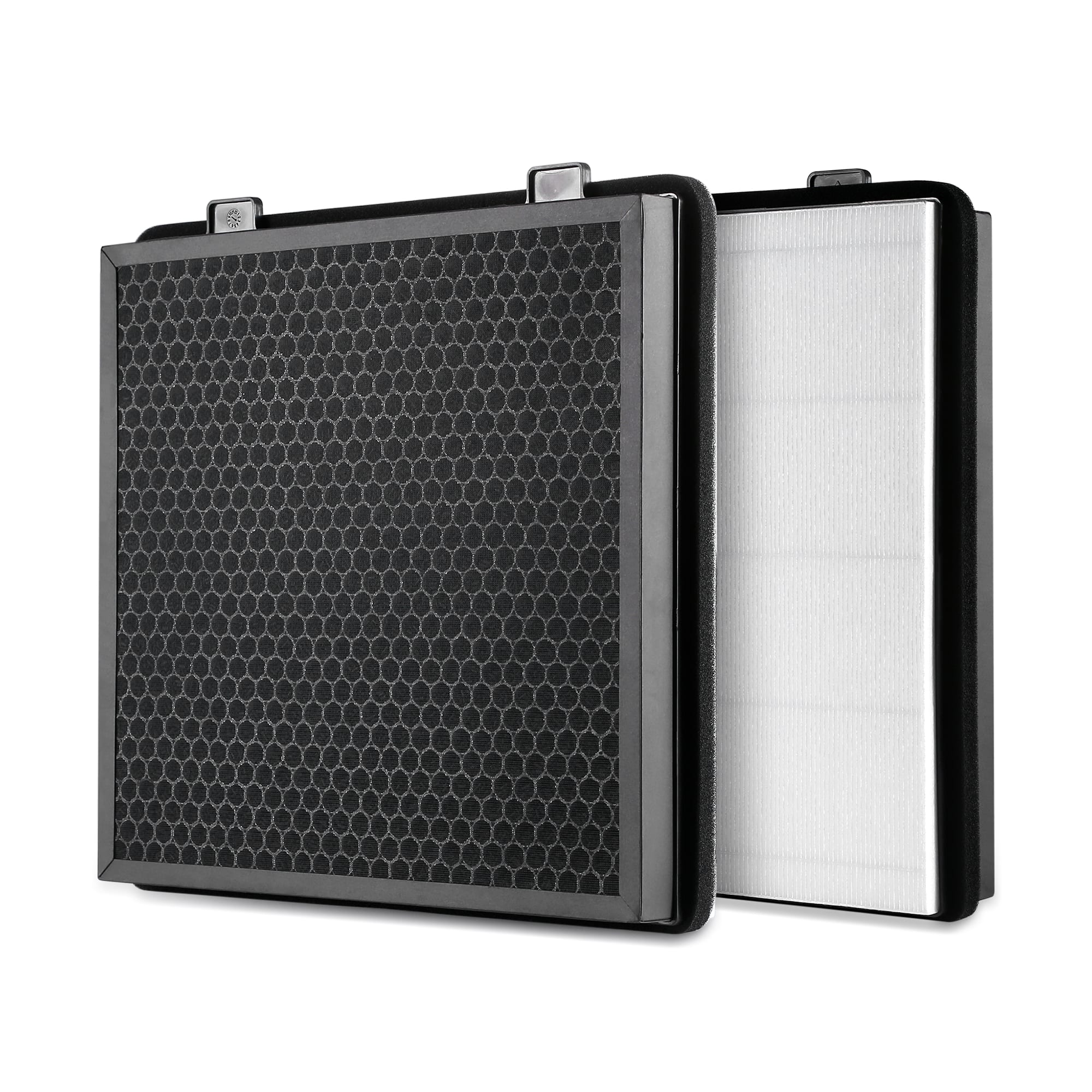 Front. Lectron - Cabin Air Filter Replacement Compatible with Tesla Cybertruck - H13 HEPA Filter with Activated Carbon (1-Pack) - Black.