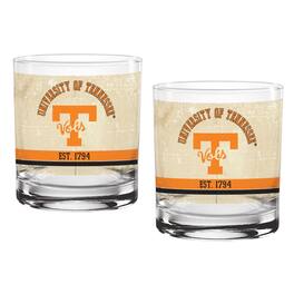 Indigo Falls - Tennessee Volunteers Two-Pack 14oz. Tan Vintage Glass Set - Multicolor