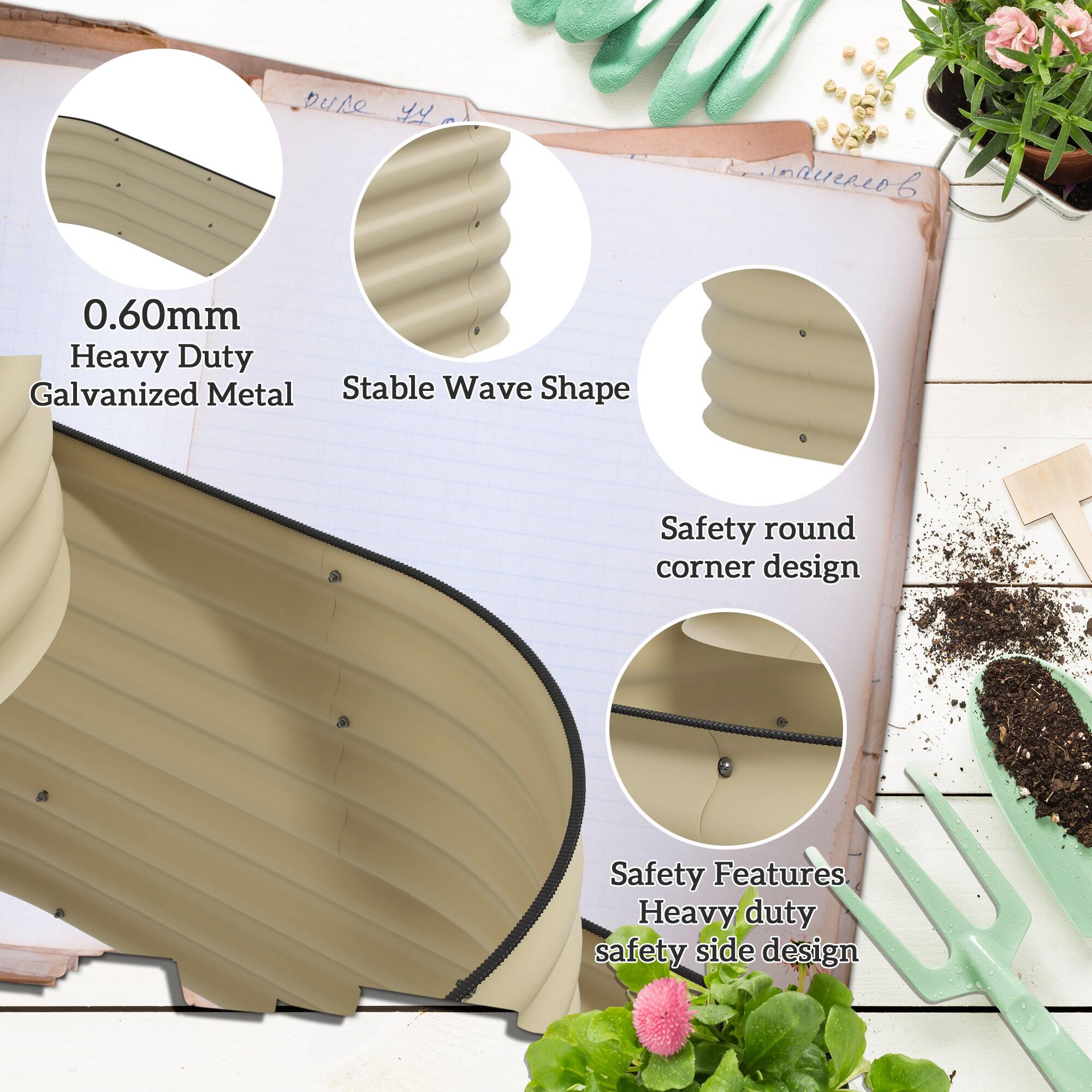 Dune Y  
0.60mm Heavy Duty Galvanized Metal  
Stable Wave Shape  
Safety round corner design  
Safety Features  
Heavy duty safety side design