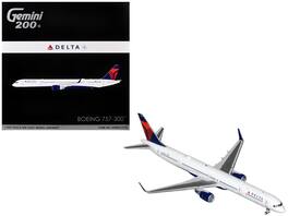Boeing 757-300 Commercial Aircraft "Delta Air Lines" (N595NW) White with Blue and Red Tail 1/200 Model by GeminiJets