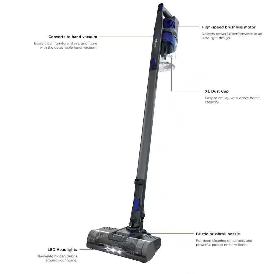 Shark Pet Cordless Stick Vacuum with XL Dust Cup, LED Headlights