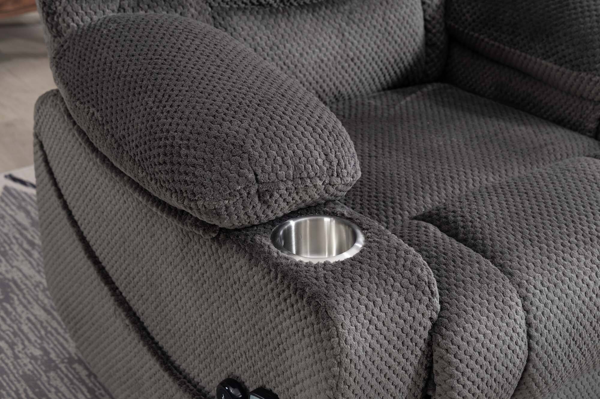 Alt View 5. Forest'nSky - Ultra-Wide Heated Massage Office Chair with Lift Assist, Swivel - for Living Room, Bedroom, Grey - Grey.