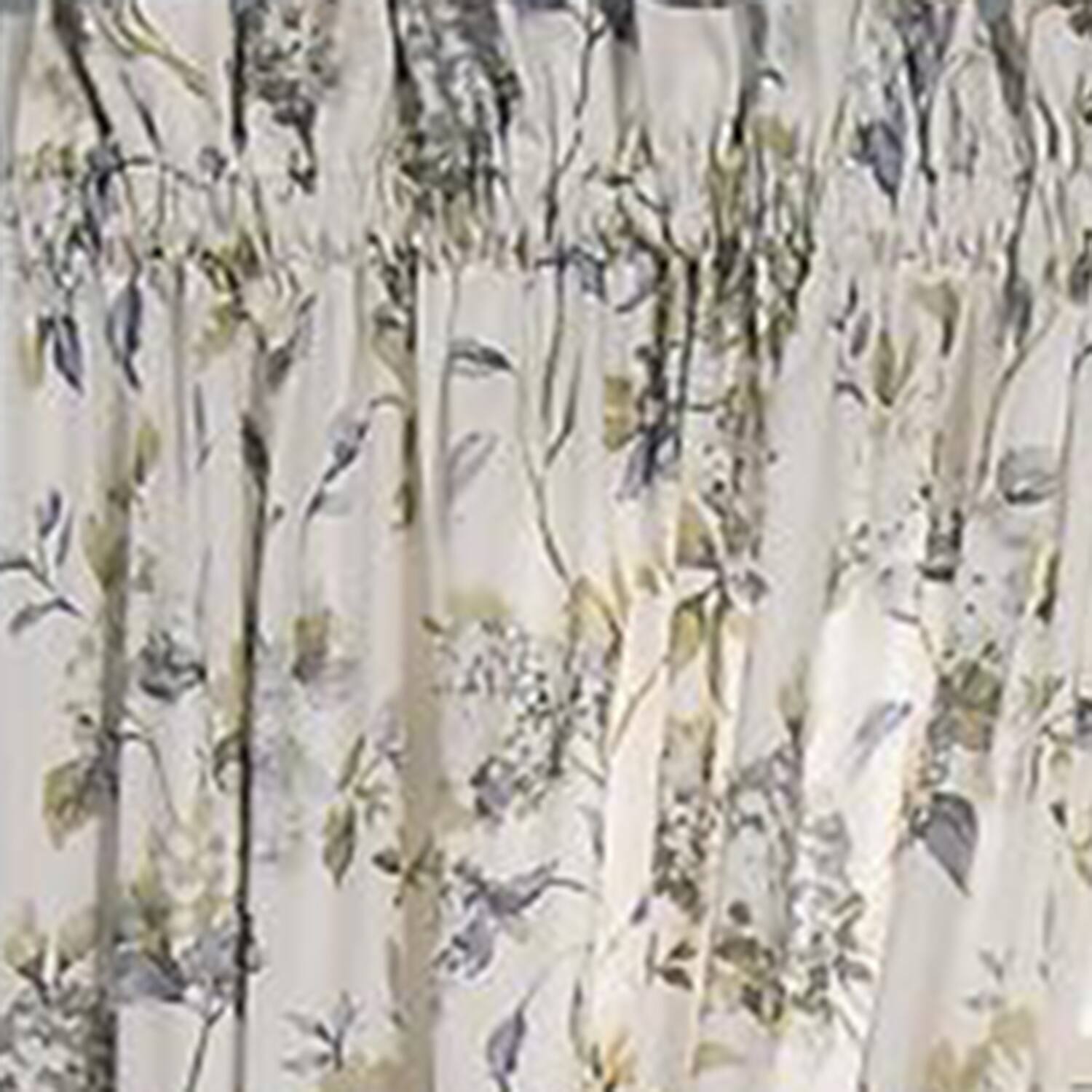 Left. Ellis Curtain - Ellis Curtain Abigail Design Printed Room Darkening 2-Piece Window Rod Pocket Pair Set with 2 Tiers - 56x24 - Black.