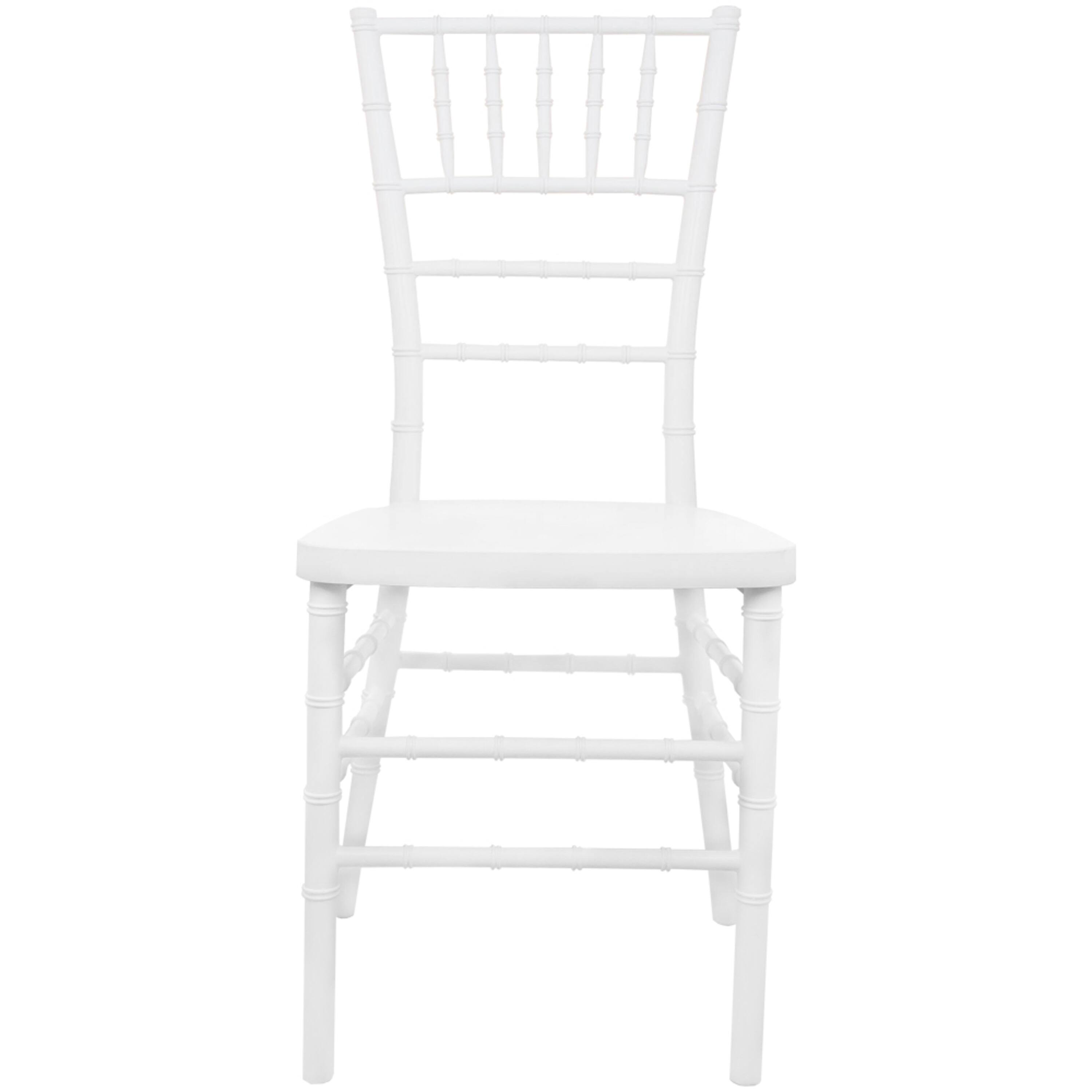 Alt View 3. Emma + Oliver - Resin Chiavari Chair - White.