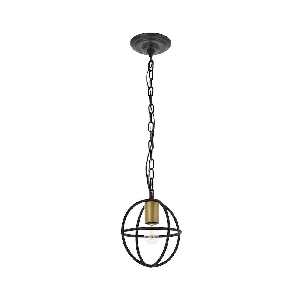 Alt View 6. Living District - Octavia 1 Light Brass And Dark Brown Pendant - Brass And Dark Brown.