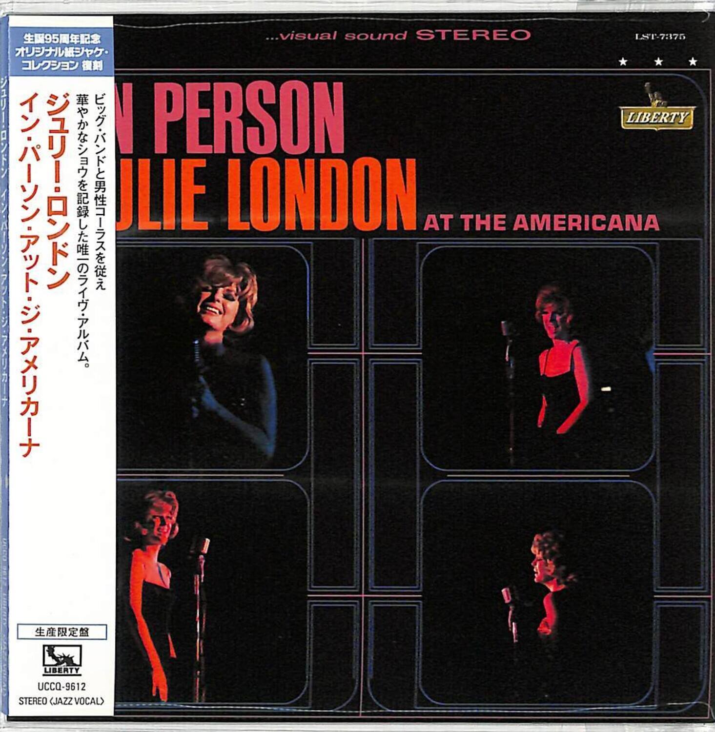 UMG - Julie London - In Person At The Americana (Paper Sleeve)   - COMPACT DISCS [CD]
