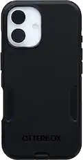Front. OtterBox - Commuter Series Hard Shell for MagSafe for Apple iPhone 16 - Black.