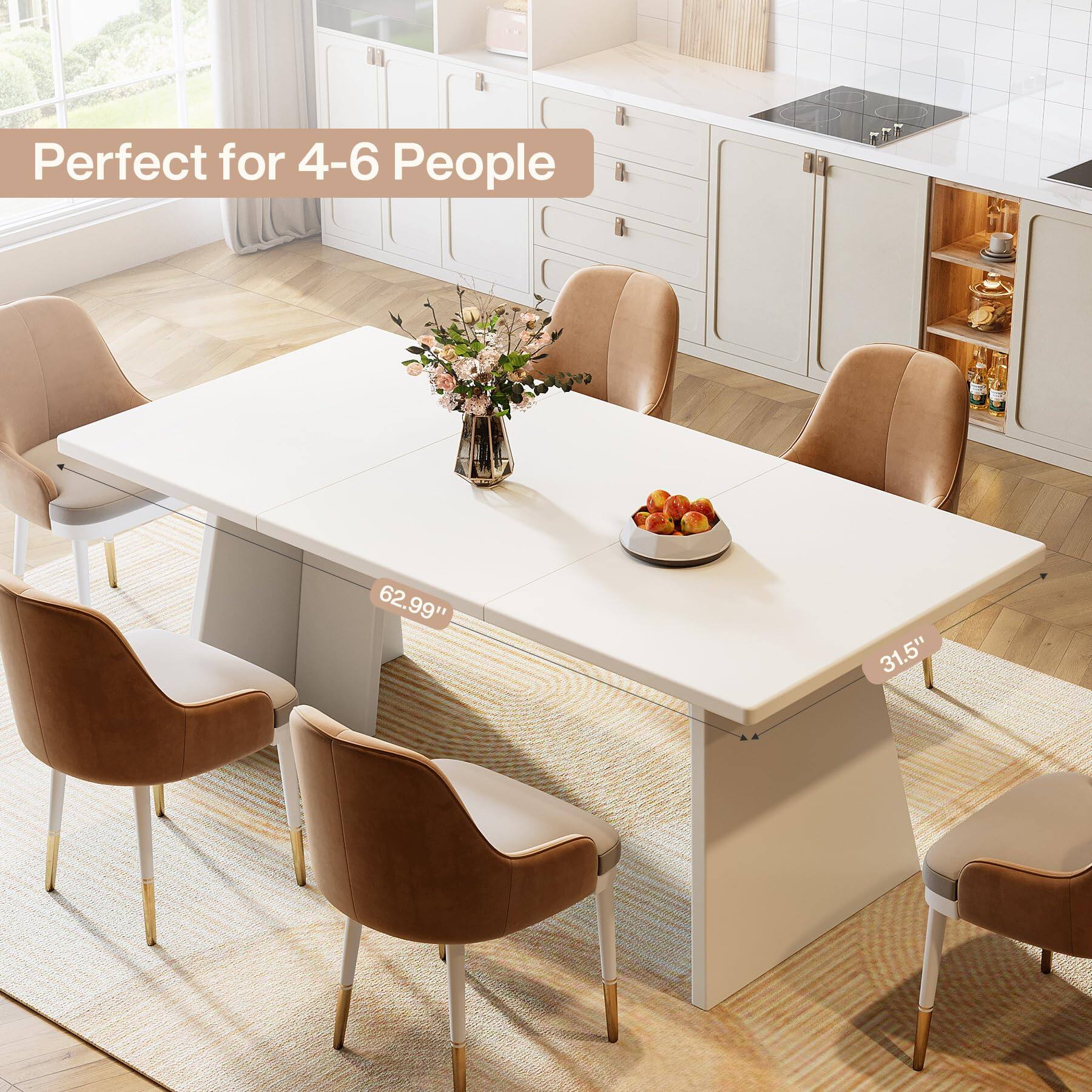 Perfect for 4-6 People

62.99"
31.5"