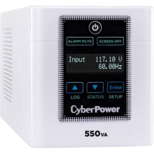 ALARM MUTE SCREEN OFF  
Input 117.10 V 60.00Hz  
LOG STATUS SETUP  
CyberPower 550VA