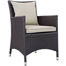Convene Dining Outdoor Armchair by Modway - Espresso Beige