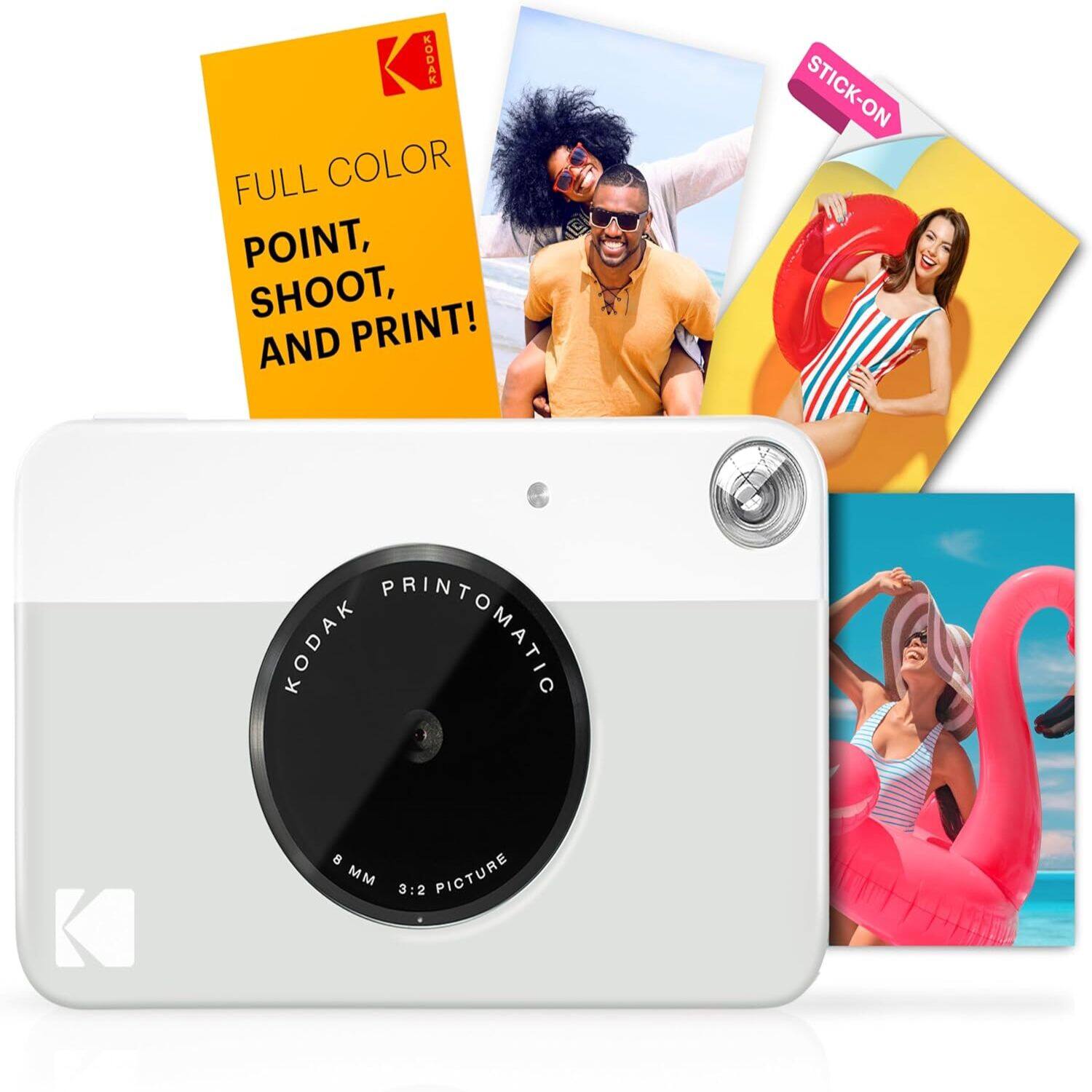 KODAK PRINTOMATIO 8 MM 3:2 PICTURE
KODAK FULL COLOR POINT, SHOOT, AND PRINT!
STICK-ON