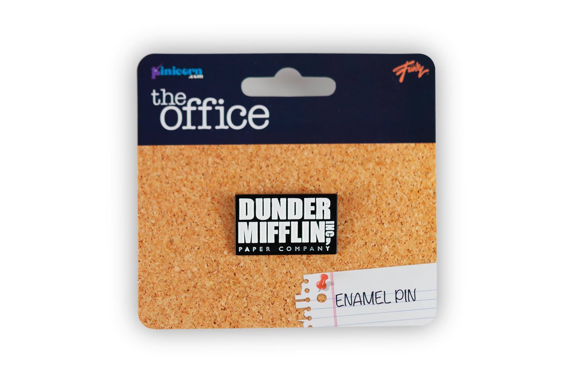 Kinicorn the office  
DUNDER MIFFLIN INC. PAPER COMPANY  
ENAMEL PIN