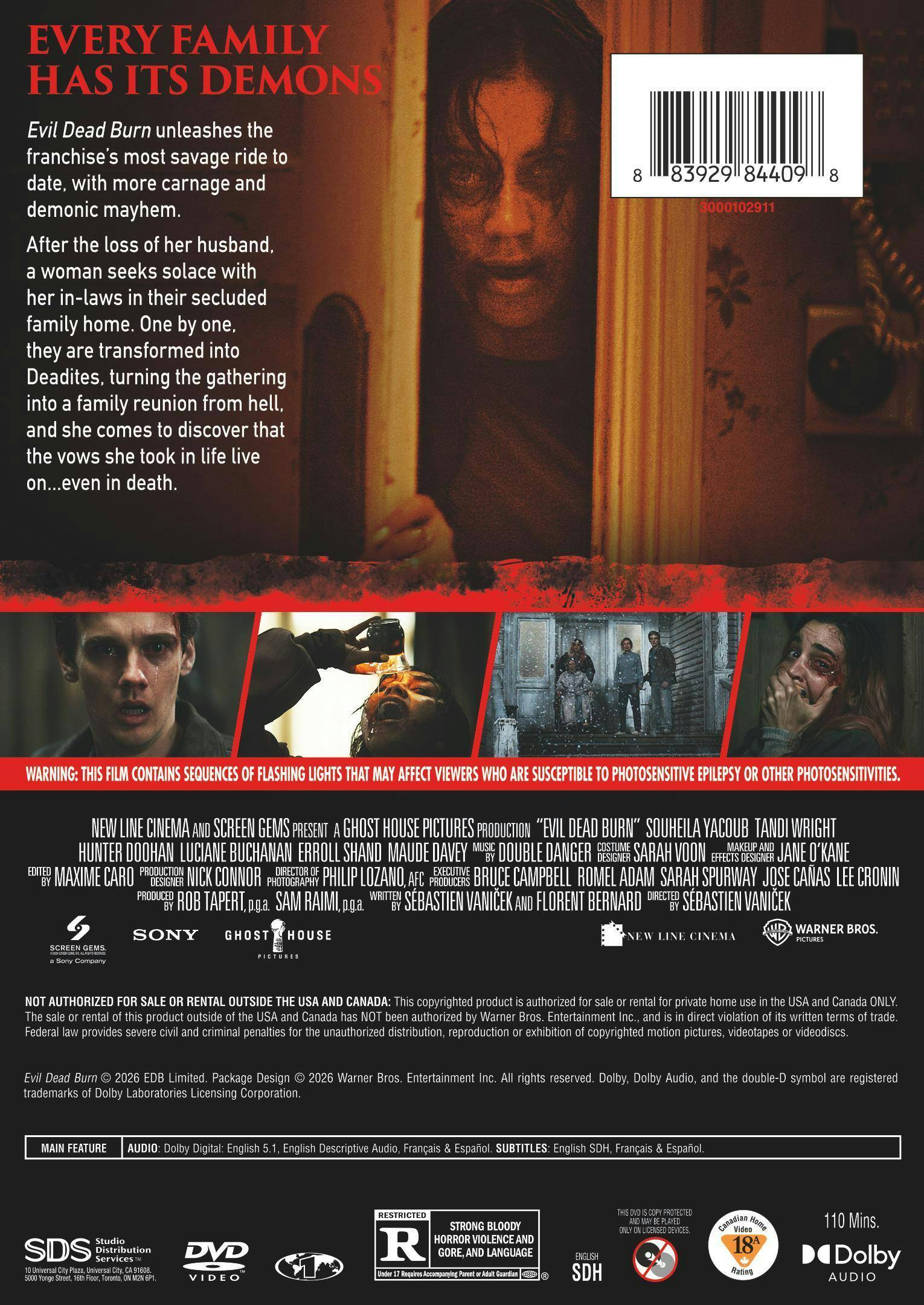 Back. Evil Dead Burn   - DVD.