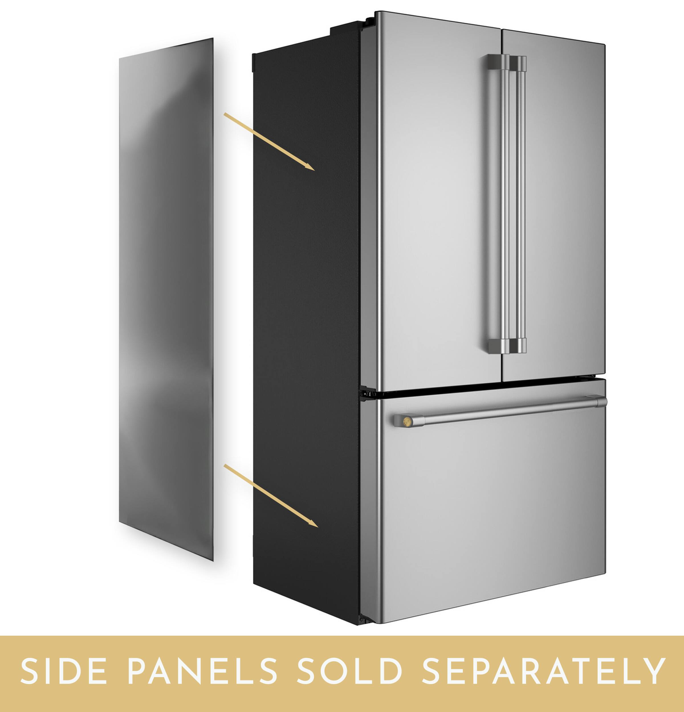 Side panels sold separately.