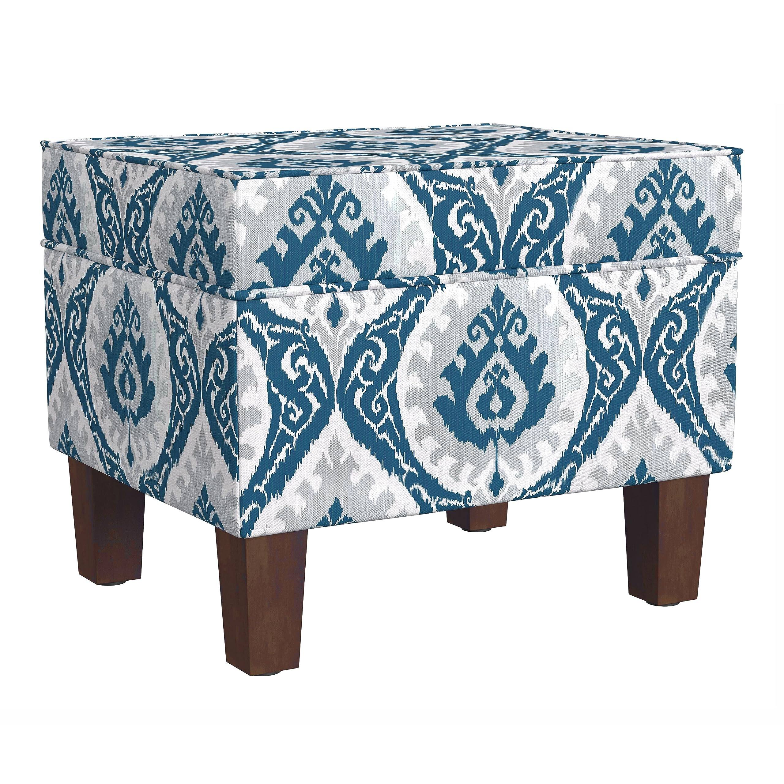 Blue Ikat Medallion Print