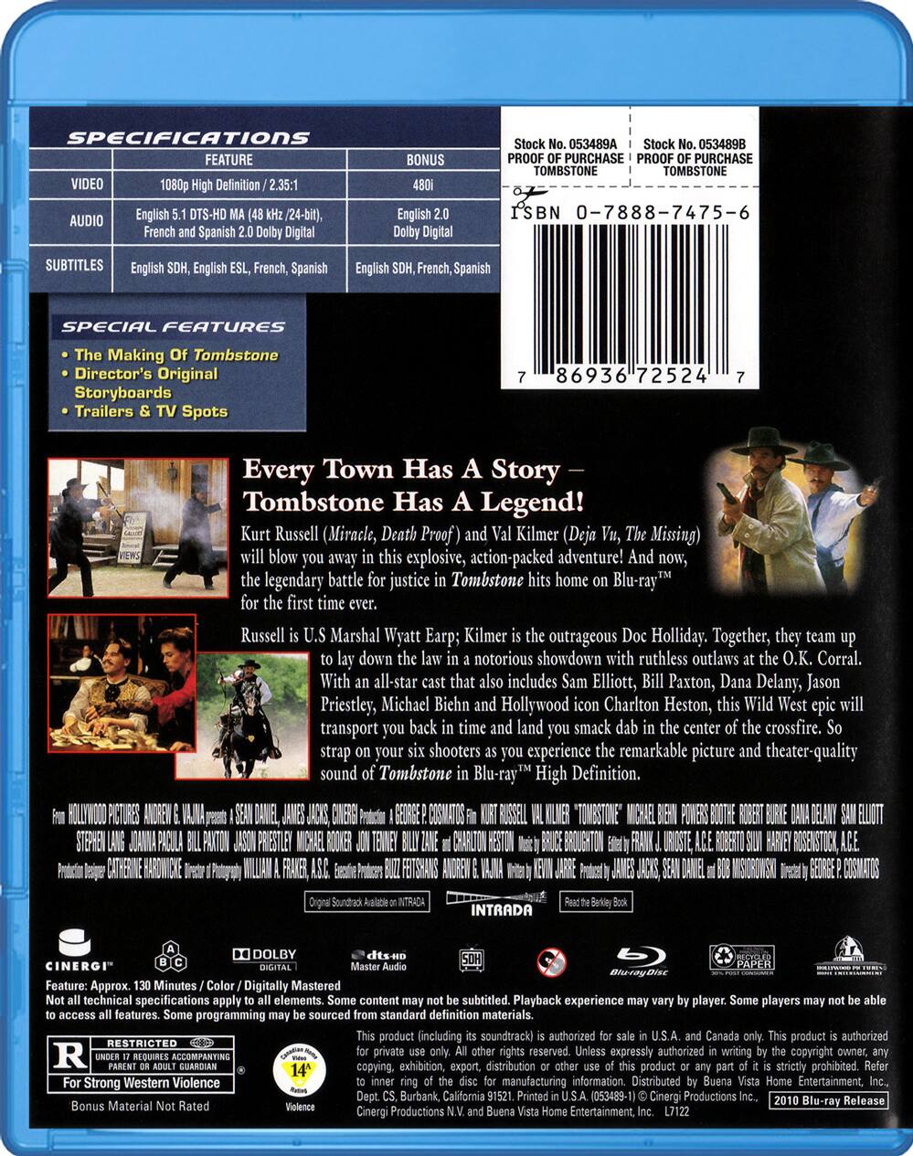 Alt View 1. Tombstone   - BLU-RAY.