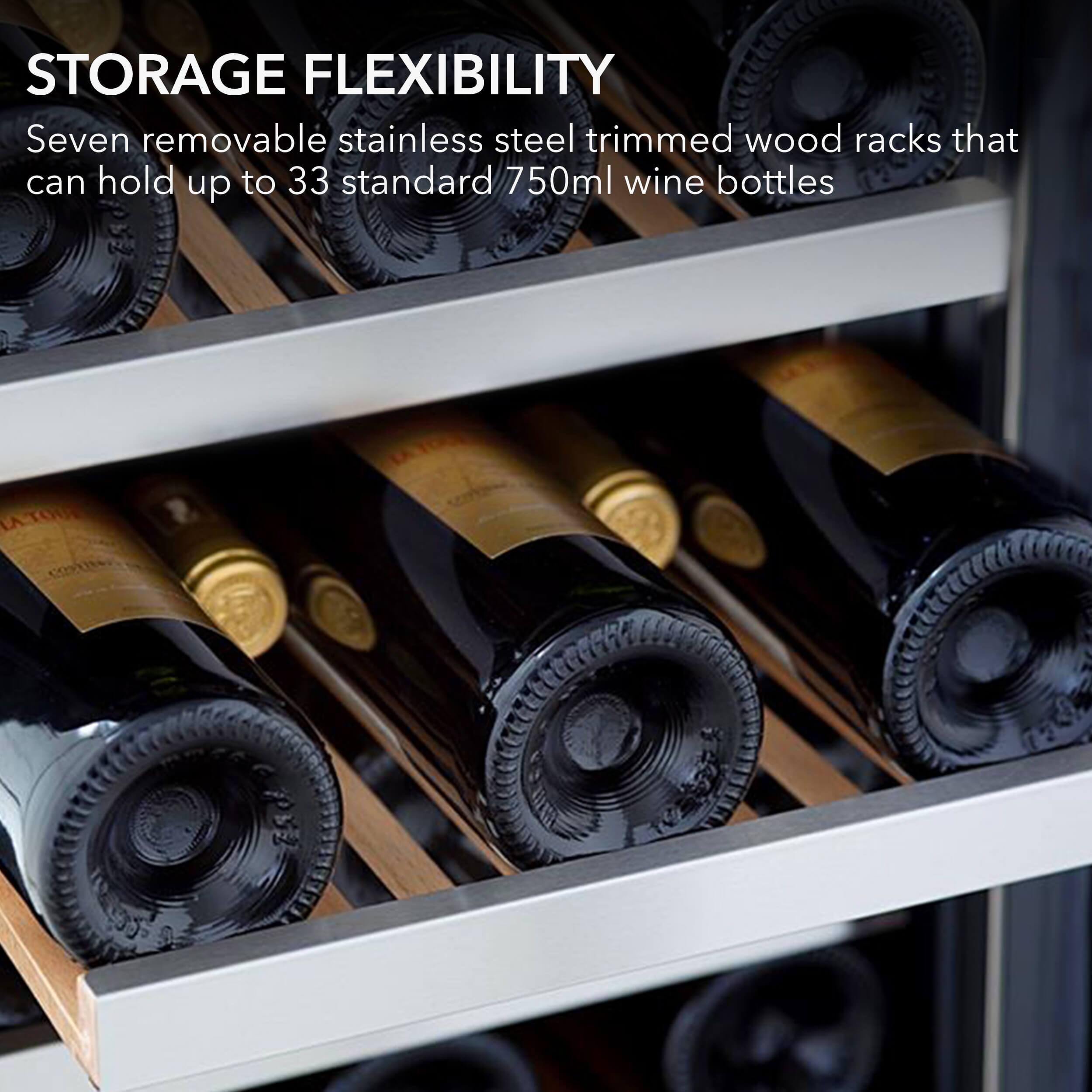 Alt View 14. Whynter - 33-Bottle Wine Refrigerator - Stainless steel.
