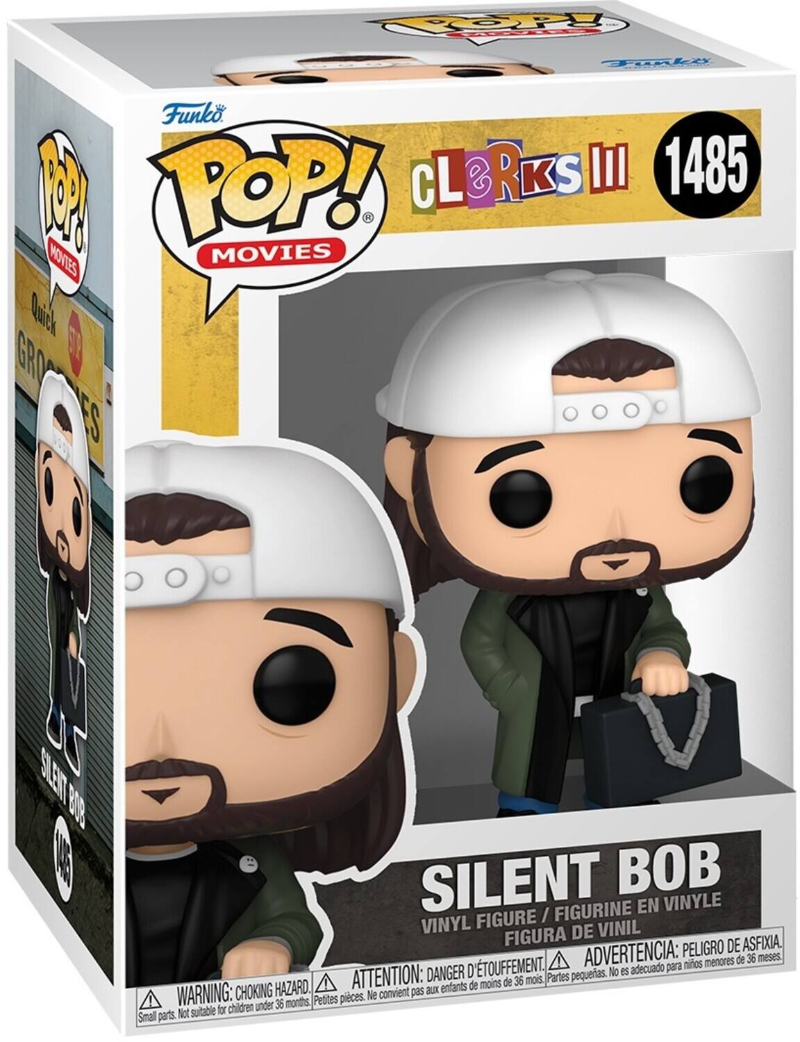 POP! Funko POP! CLERKS III 1485 MOVIES Quick Gro Silent 808 Silent Bob Vinyl Figure / Figurine en Vinyle Figure / Vinyl Figura de Asfixia. Advertencia: Peligro de Estouffement. Partes pequeñas. No es adecuado para menores de 36 meses. Attention: Danger d'Estouffement. Petites pièces. Ne convient pas aux enfants. Warning: Choking Hazard. Small parts. Not suitable for children under 36 months.