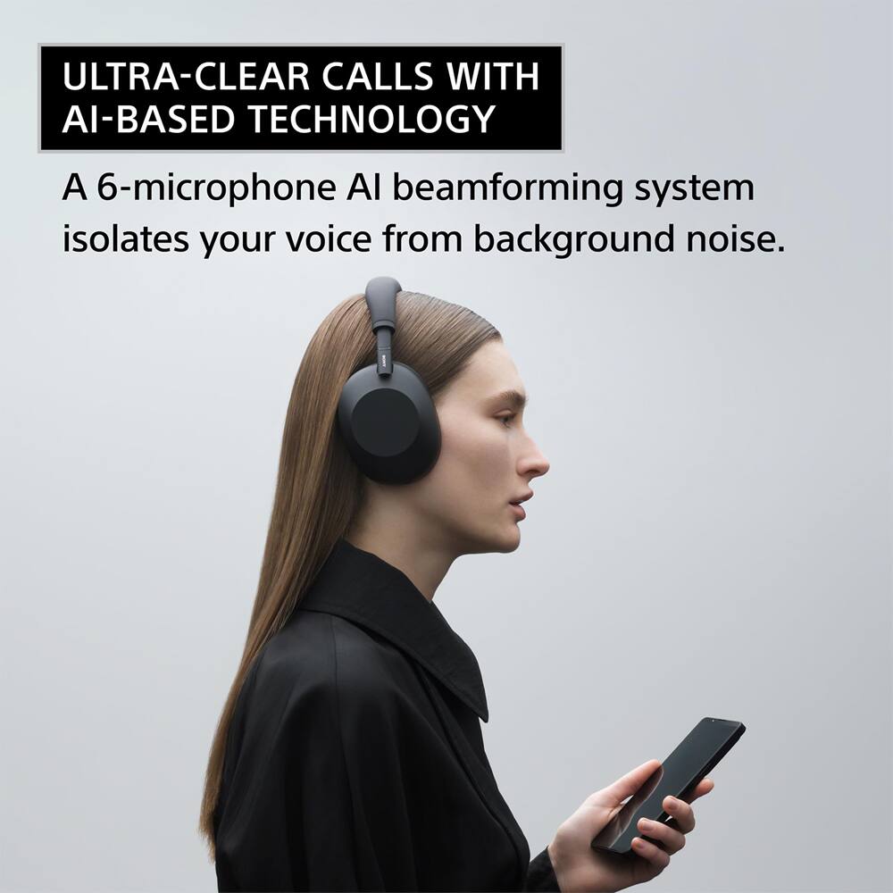 ULTRA-CLEAR CALLS WITH AI-BASED TECHNOLOGY

A 6-microphone AI beamforming system isolates your voice from background noise.