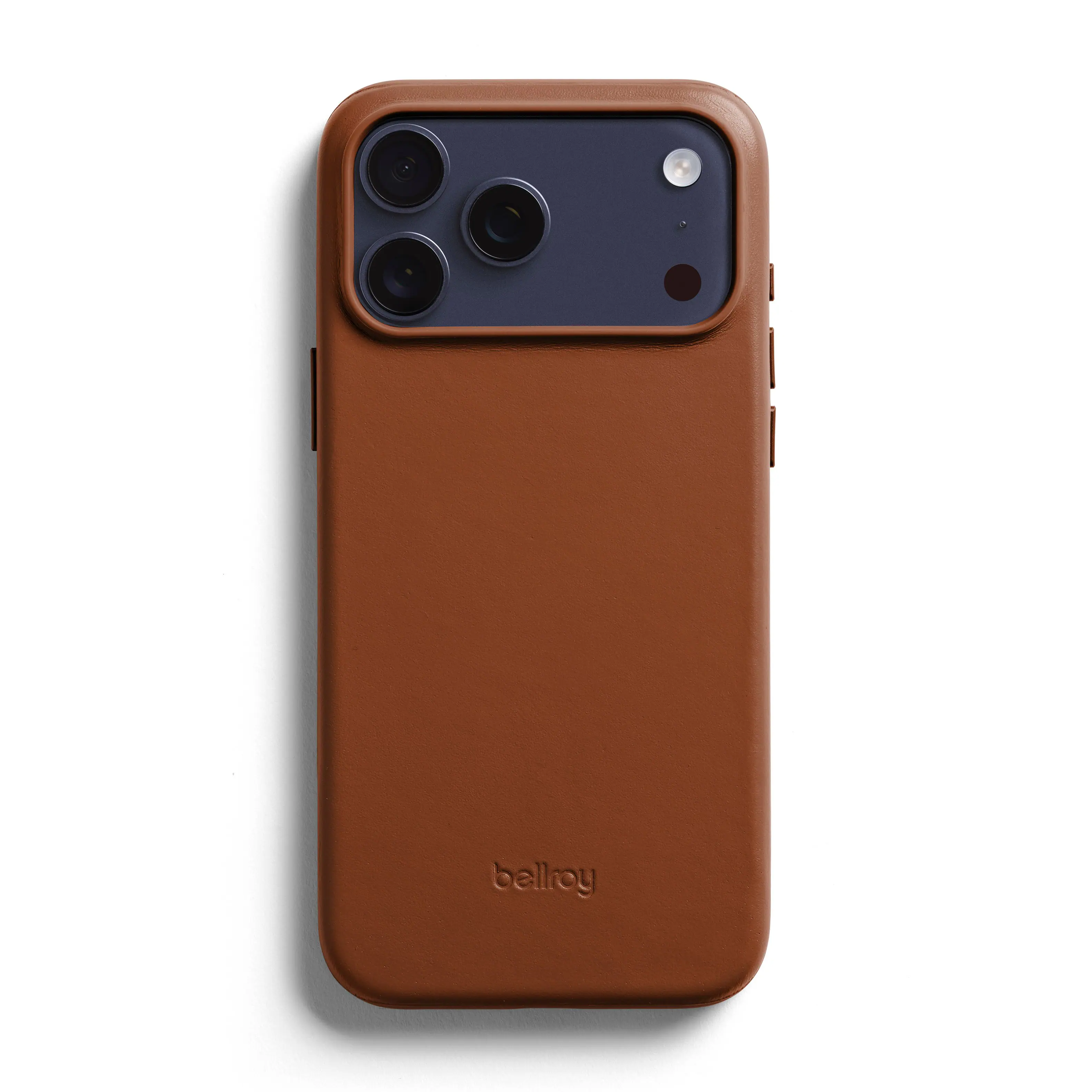 Front. Bellroy - Apple iPhone 17 Pro Max Premium Leather Phone Case - Rust.