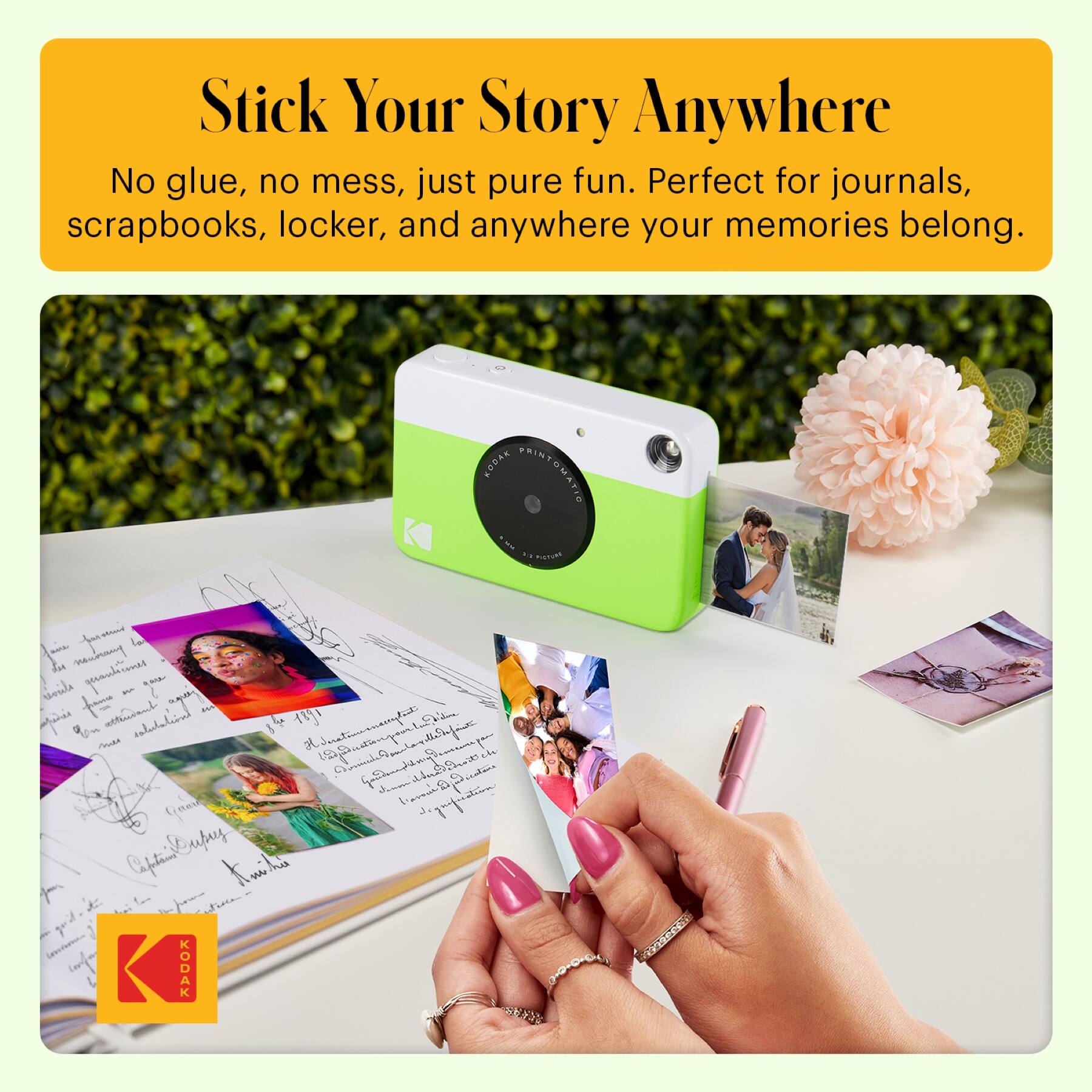 Stick Your Story Anywhere  
No glue, no mess, just pure fun. Perfect for journals, scrapbooks, locker, and anywhere your memories belong.