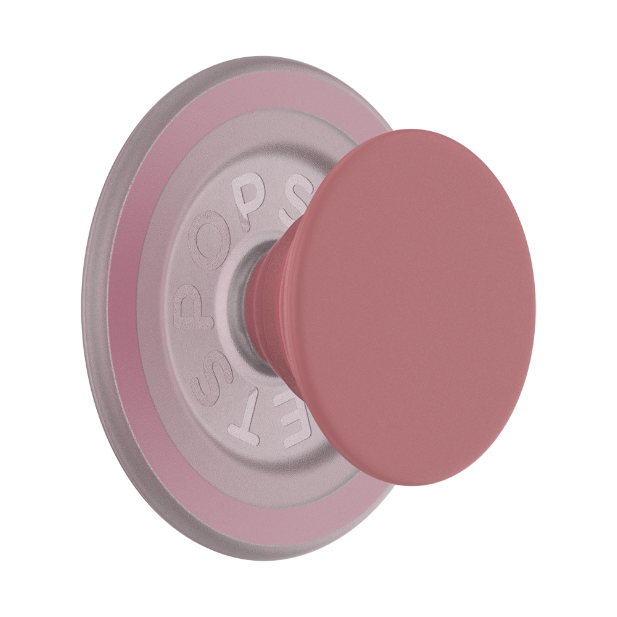 Angle. PopSockets - MagSafe PopGrip Universal Magnetic Grip & Stand with Adapter Ring for Cell Phones - Clay.