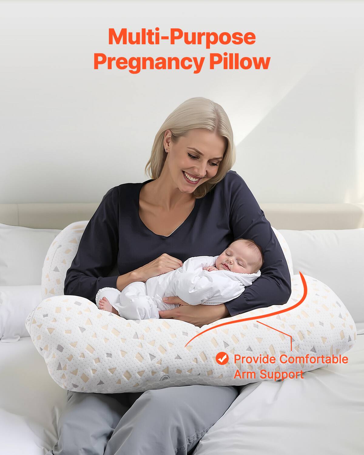 Multi-Purpose Pregnancy Pillow

Provide Comfortable Arm Support