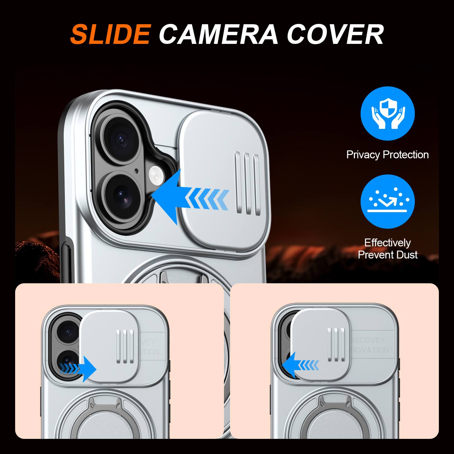 SLIDE CAMERA COVER  
Privacy Protection  
Effectively Prevent Dust