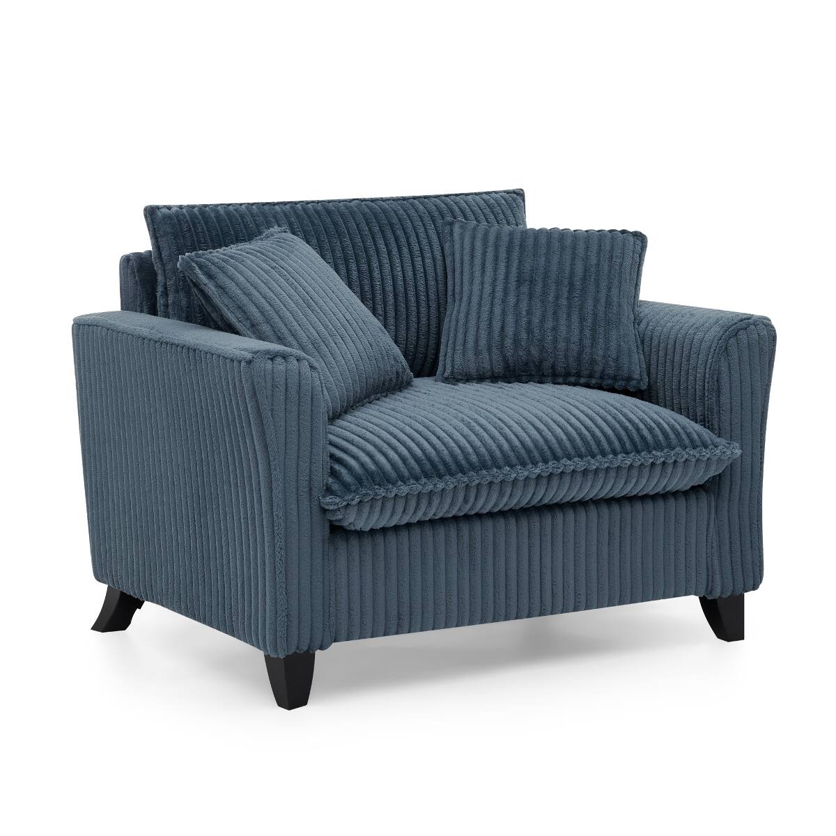 Alt View 6. Ropilly - Ropilly Blue Lazy Sofa Chair Single Person Sofa Chair with Backrest and Armrests for Living Room and Bedroom - Blue.