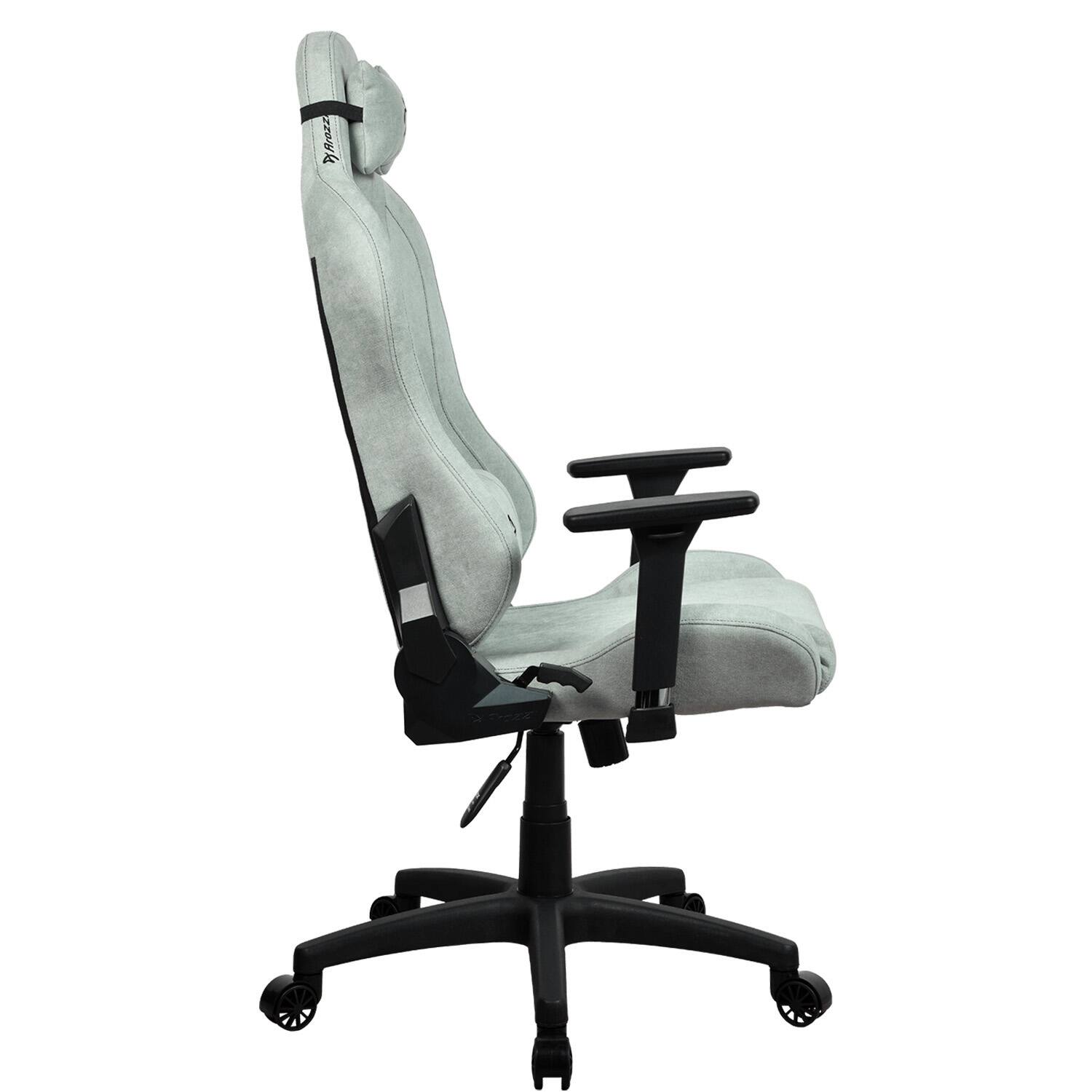 Alt View 15. Arozzi - Torretta Soft Fabric Gaming Chair - Pearl Green.