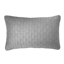 BedVoyage - Melange viscose from Bamboo Cotton Quilted Decorative Pillow (sham with pillow insert) - Silver