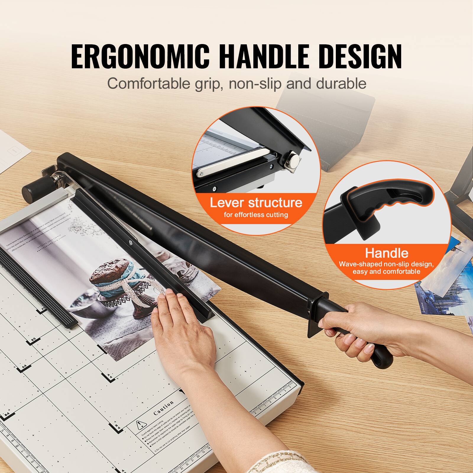 ERGONOMIC HANDLE DESIGN  
Comfortable grip, non-slip and durable  

Lever structure for effortless cutting  

Handle  
Wave-shaped non-slip design, easy and comfortable
