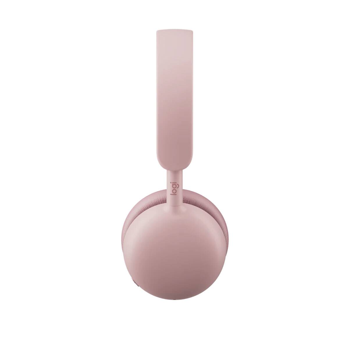 Alt View 3. Logitech - Logitech Zone Wireless 2 ES Active Noise Cancelling Closed-Back On-Ear Stereo Headset with USB-C Receiver for Business, - Rose.