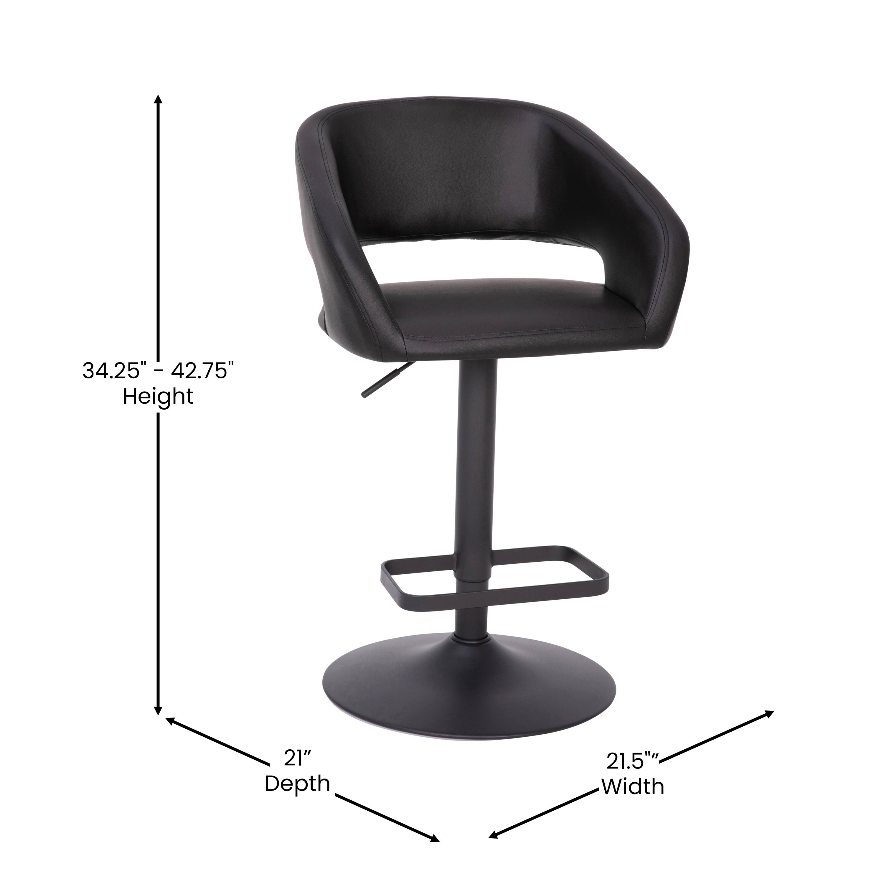34.25" - 42.75" Height  
21" Depth  
21.5" Width
