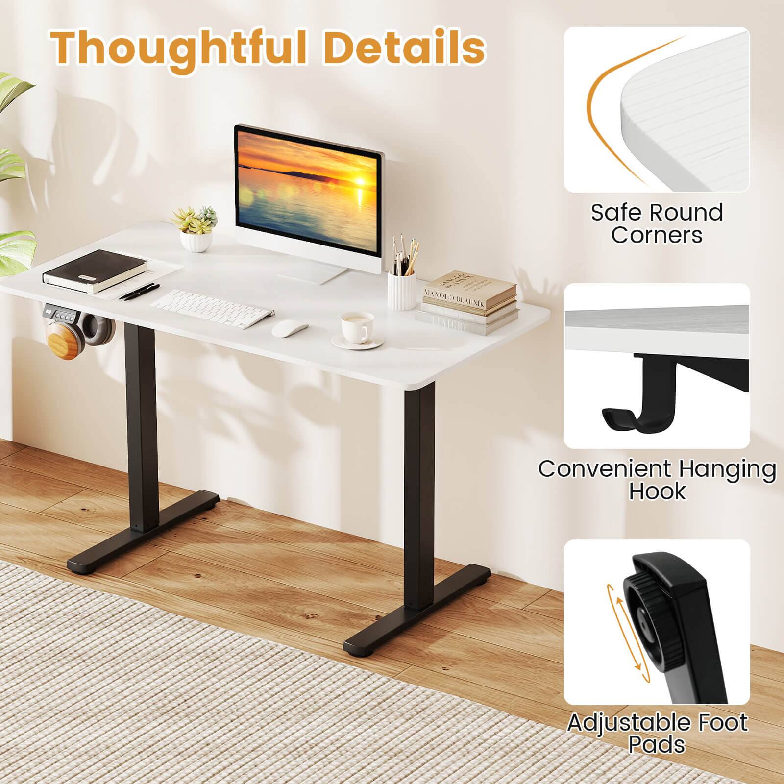 Thoughtful Details

- Safe Round Corners
- Convenient Hanging Hook
- Adjustable Foot Pads