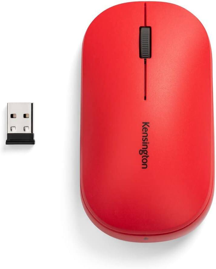 Left. Kensington - SureTrack™ Dual Wireless Mouse - Red - Red.