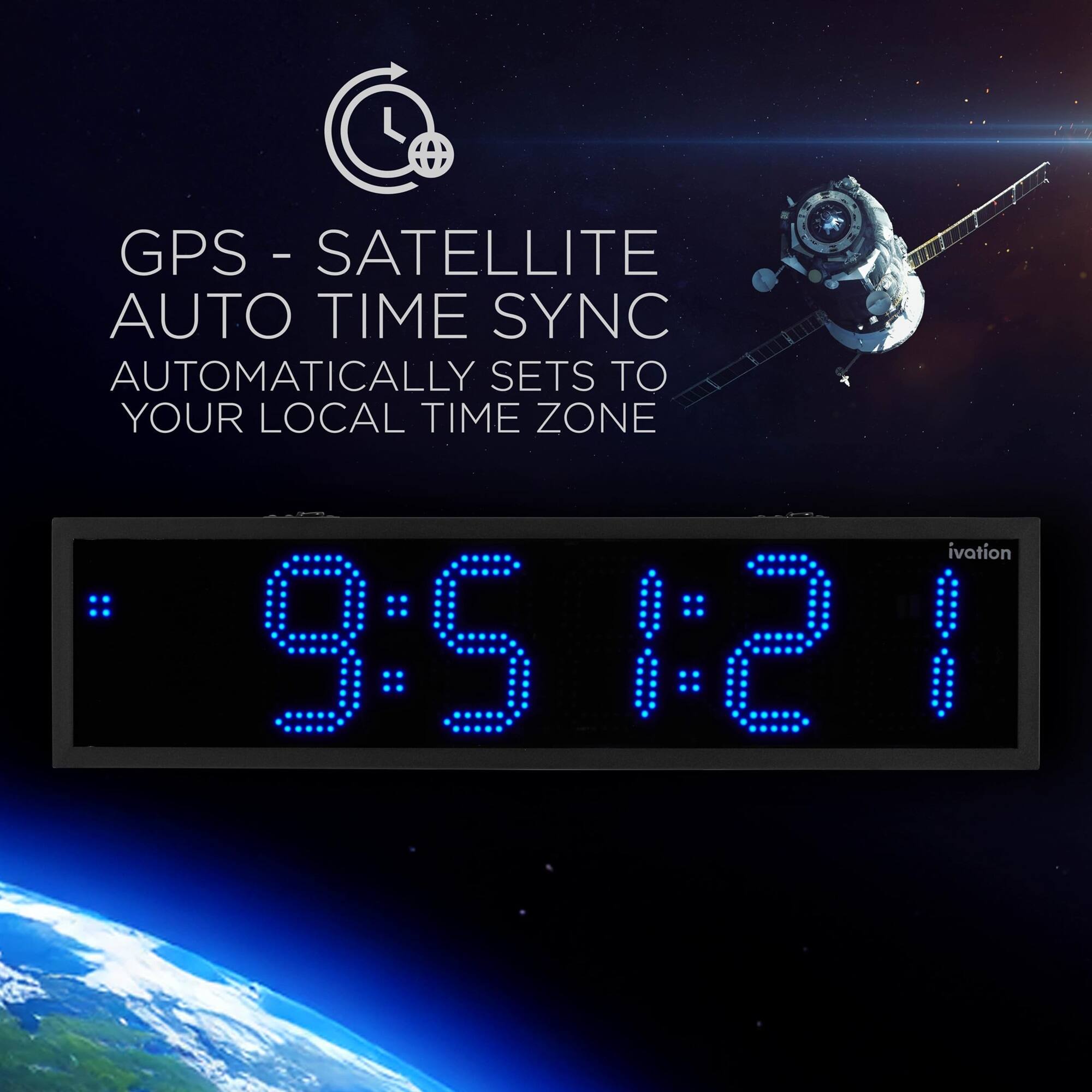 GPS - SATELLITE AUTO TIME SYNC AUTOMATICALLY SETS TO YOUR LOCAL TIME ZONE

9:51:21