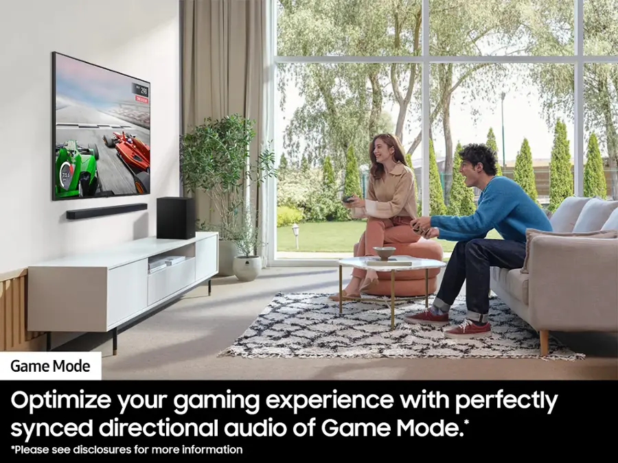 "Optimize your gaming experience with perfectly synced directional audio of Game Mode."