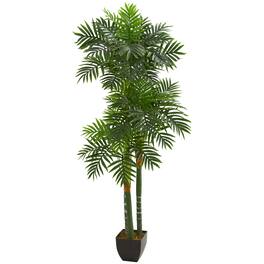 BreeBe - 5.5' Triple Areca Palm Artificial Tree - Green