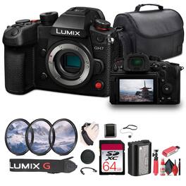 Panasonic - Lumix GH7 Mirrorless Micro Four Thirds Camera (DC-GH7BODY) Bundle (International Version)