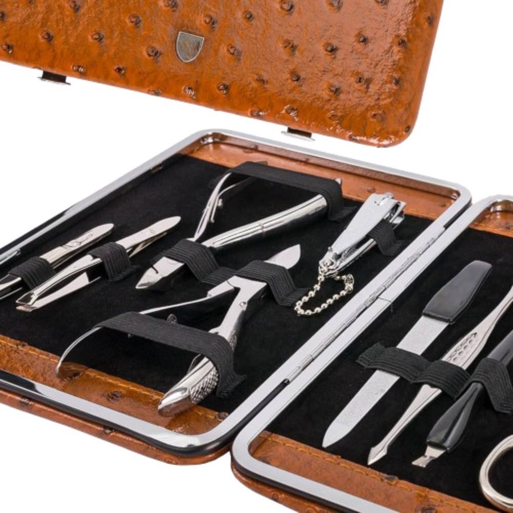 Alt View 3. Beauty Hub Ecommerce - Bright Nickel Plated Nail Kit - Brown.