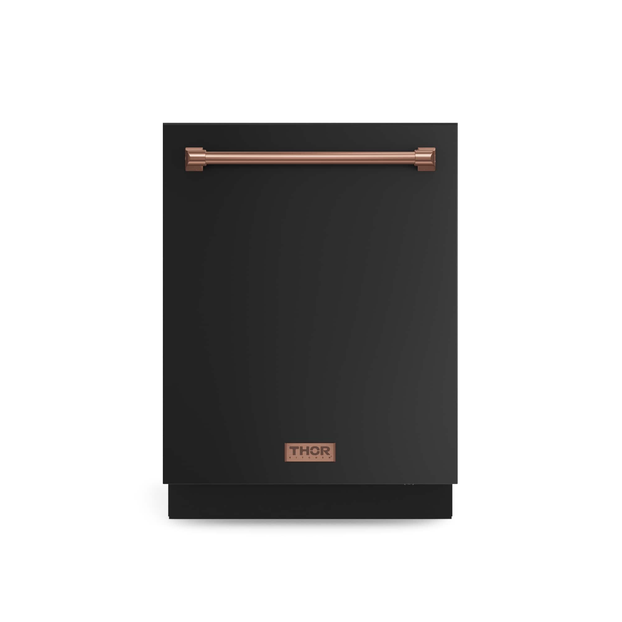 Gordon Ramsay Series by THOR Kitchen 24 Inch Dishwasher with Rose Gold Hardware - Black - Front_Zoom