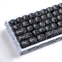 Womier - PBT Keycap Set, MOA Profile Dye-Sub Custom Keyboard Keycap for Cherry MX Switch US Layout Mechanical Keyboard - Black-129 Keys